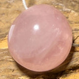 Colgante de cuarzo rosa rodado, joya de piedra preciosa, para collar - Calidad A #5263