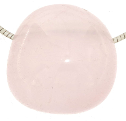 Rosenquarz Trommelstein Edelstein Schmuck Ketten Anhänger - A Qualität #5263
