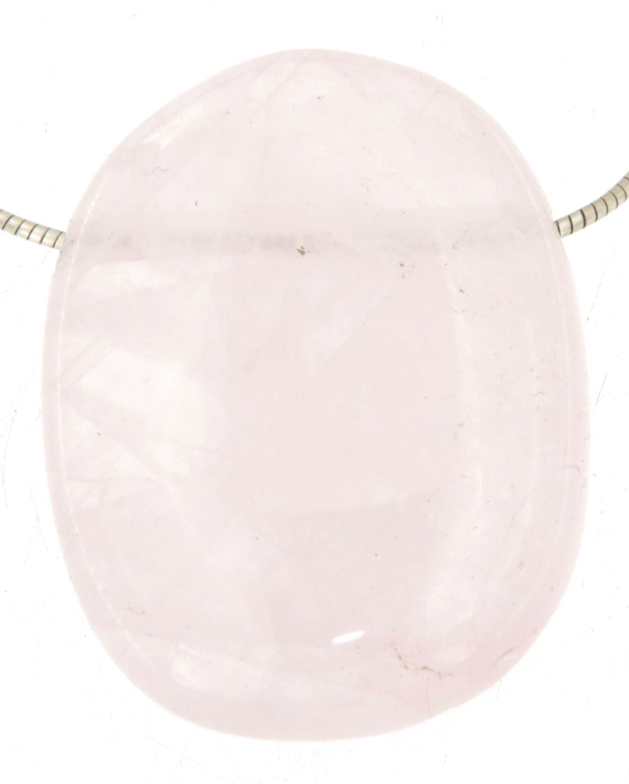 Rosenquarz Trommelstein Edelstein Schmuck Ketten Anhänger - A Qualität #7055