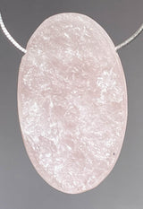 Rosenquarz Trommelstein Edelstein Schmuck Ketten Anhänger - A Qualität #6760