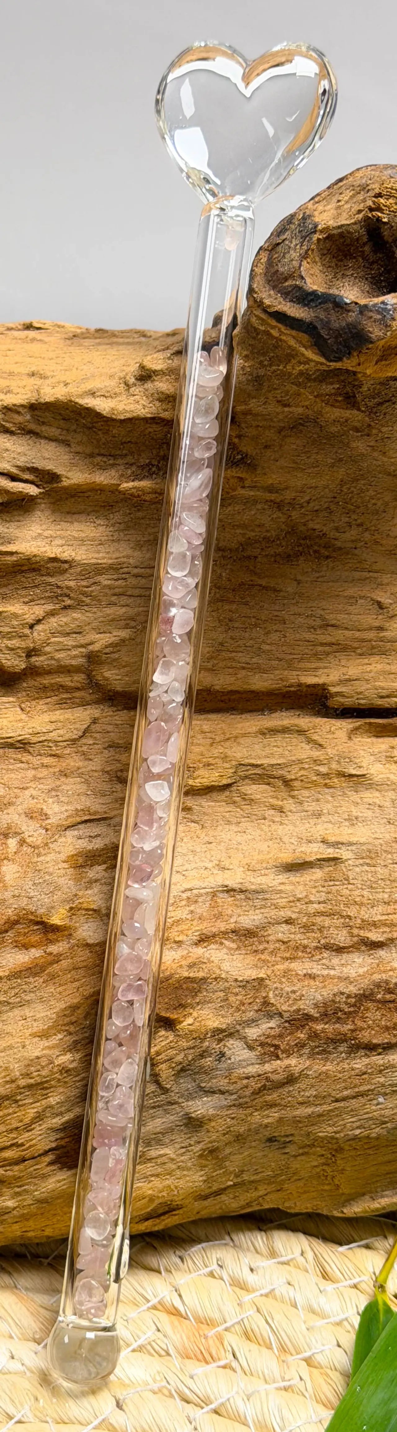 Edelsteinwasser Rosenquarz PREMIUM Vital Crystal Water Stick - Herz - Wasseraufbereitung - seelensteinchen