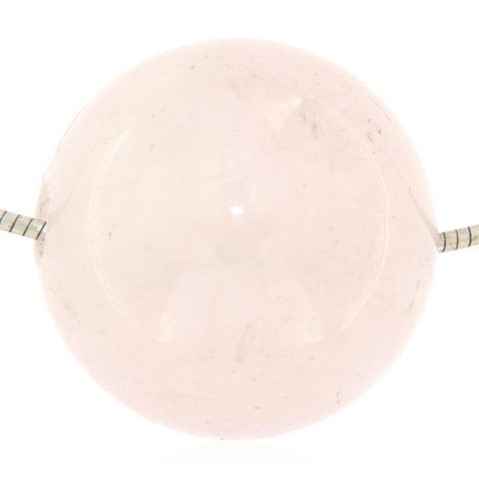 Rosenquarz Kugel Anhänger 20mm - Trommelstein Anhänger - Edelstein A Qualität #6280
