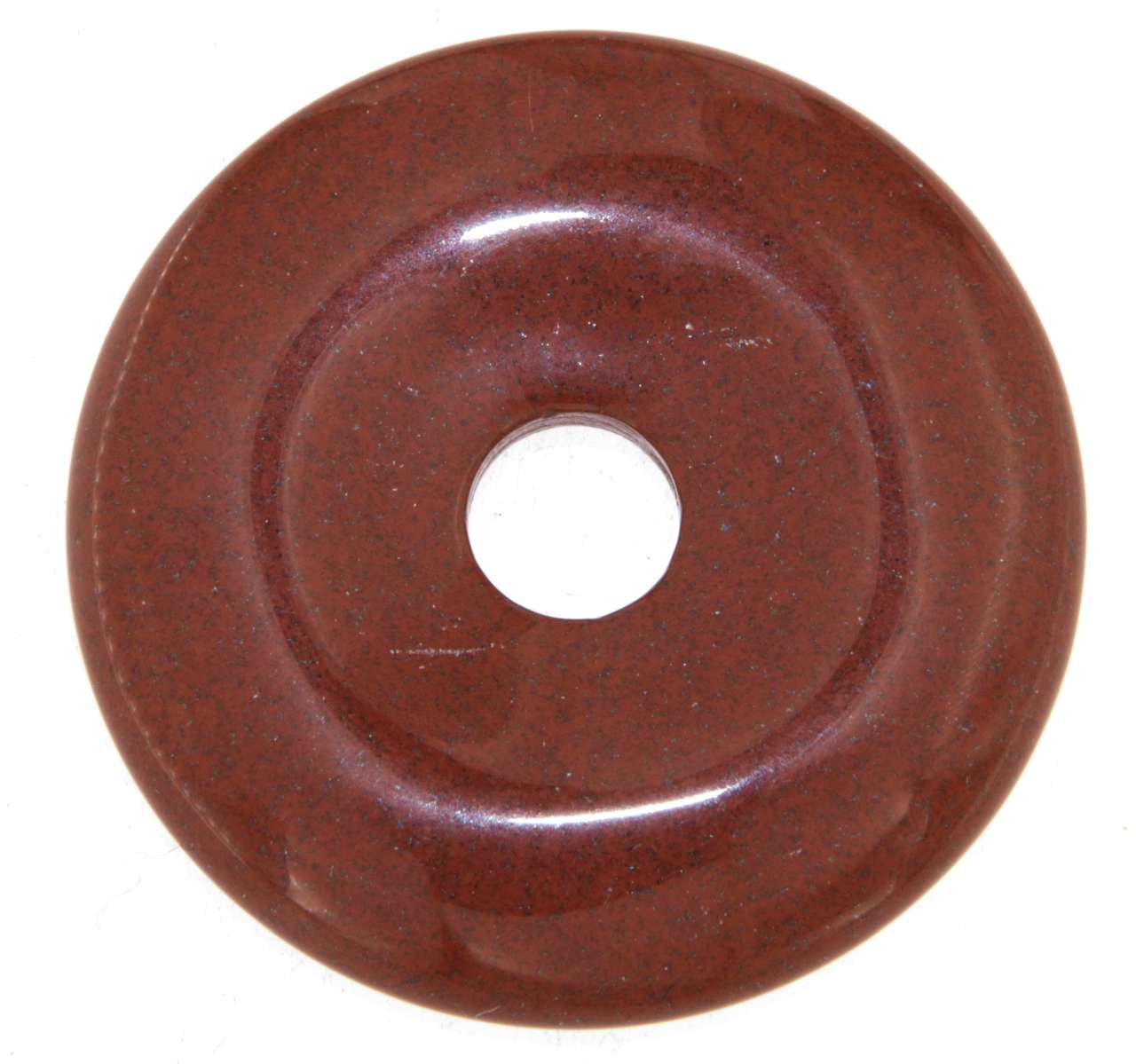 edler roter Jaspis Donut Edelstein Schmuck Ketten Anhänger 40mm - A Qualität #5112