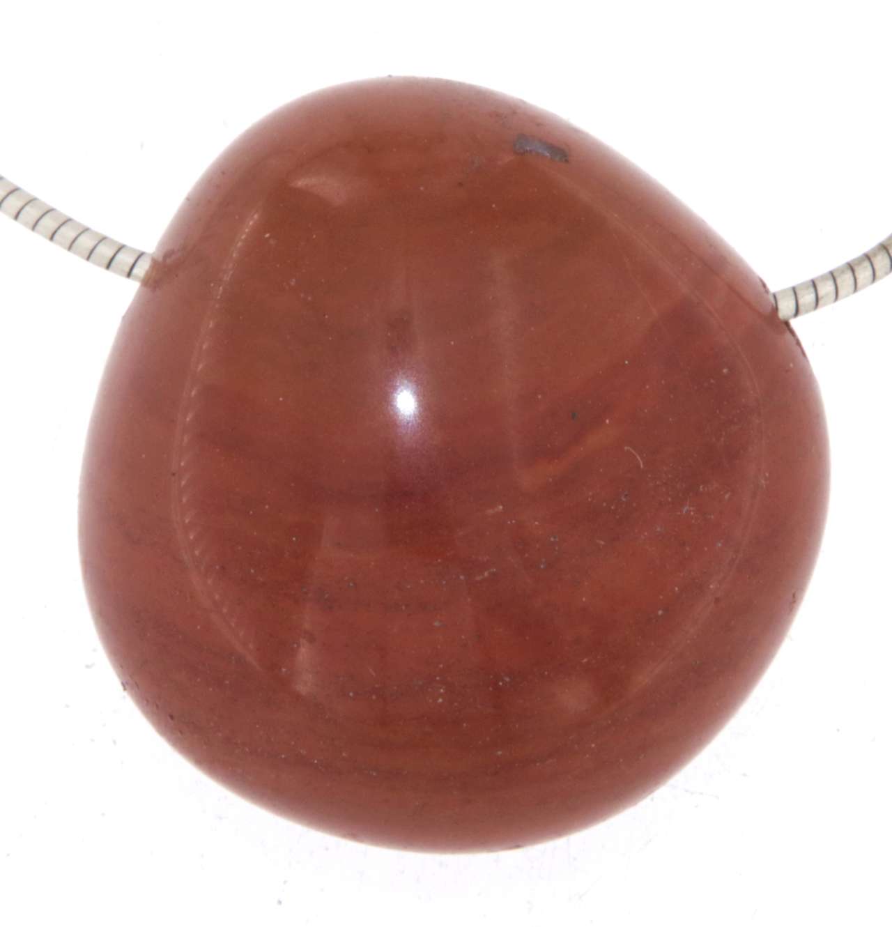 roter Jaspis Trommelstein Edelstein Schmuck Ketten Anhänger - A Qualität - #6231