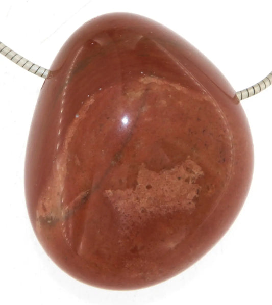 roter Jaspis Trommelstein Edelstein Schmuck Ketten Anhänger - A Qualität - #6230