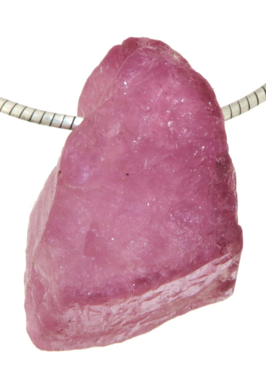 roter Turmalin - Rubellit Trommelstein Schmuck Ketten Anhänger - A Qualität #4081