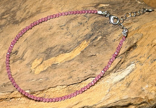 Rubin Edelstein Schmuck Armband facettiert - 925er Silber #7368