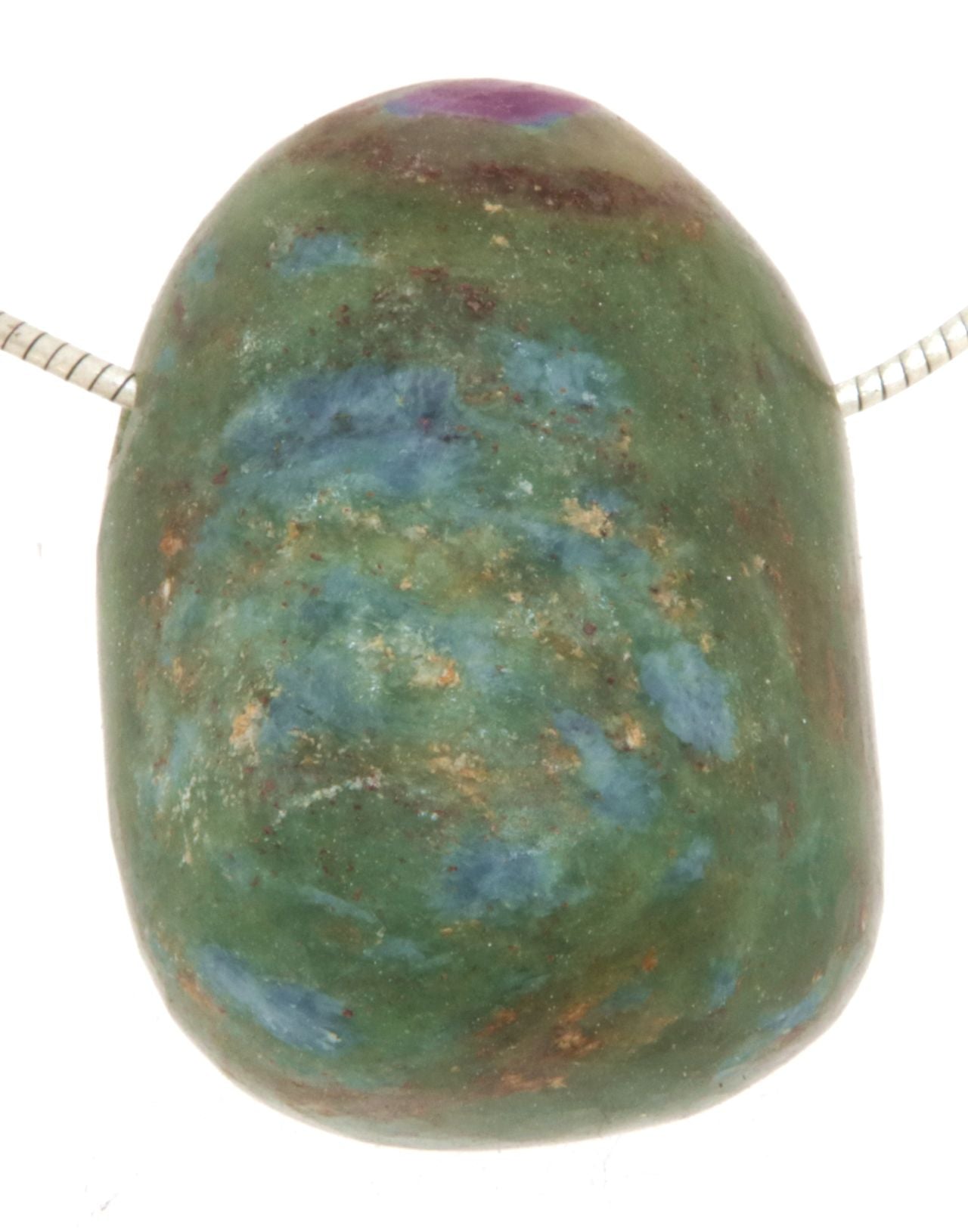 Rubin Fuchsit Trommelstein Edelstein Schmuck Ketten Anhänger - A Qualität #0111