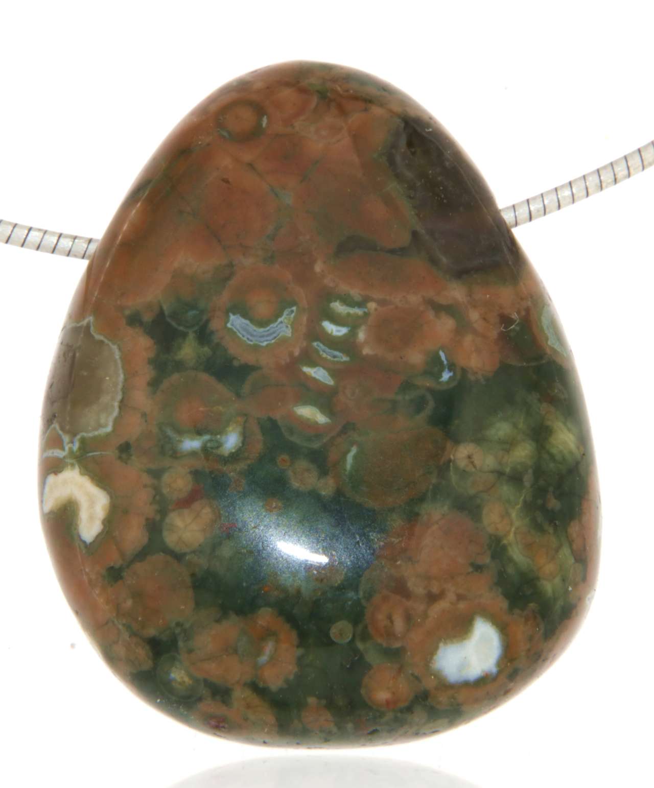 Ryolith Trommelstein Edelstein Schmuck Ketten Anhänger - A Qualität #0175
