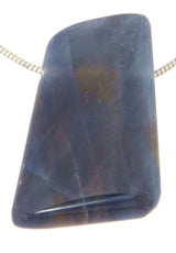 Saphir tamboreado piedra preciosa joya colgante de cadena - Calidad A #0087