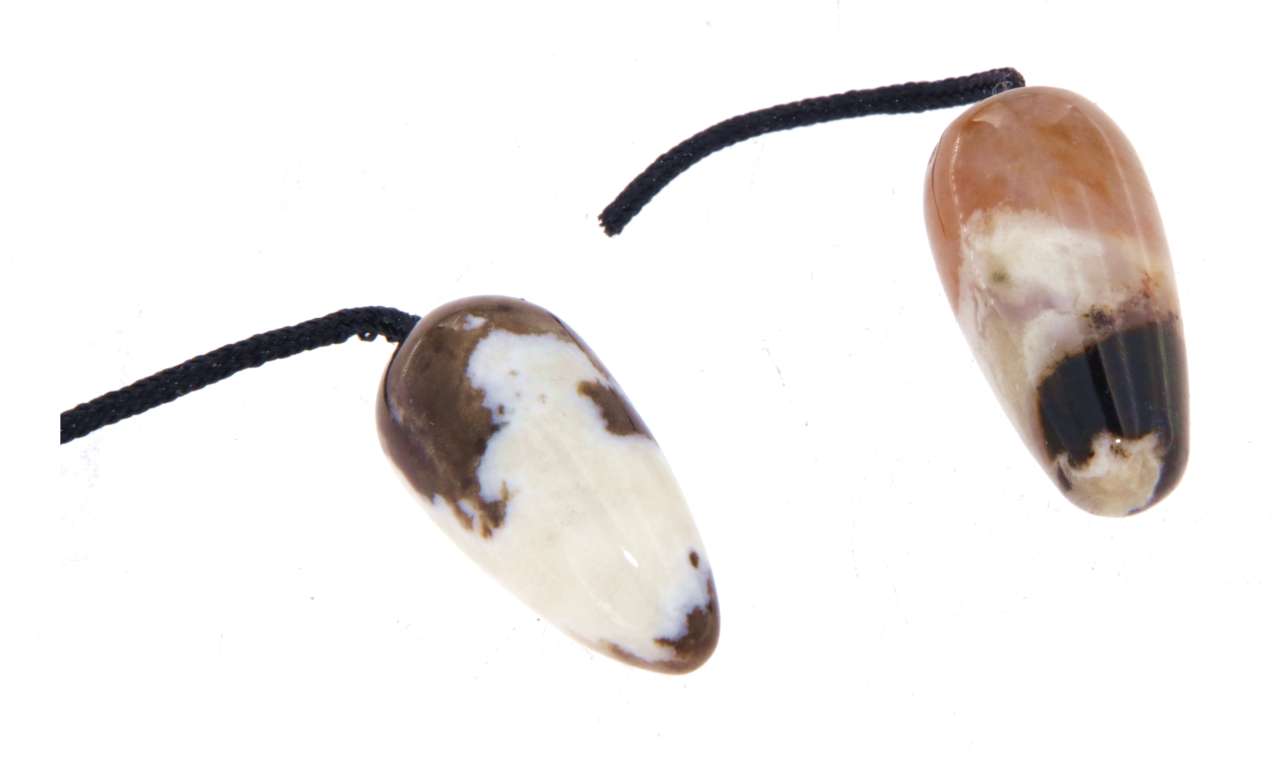 Sardonyx Ohr Oliven - Ohrlinsen - Ohrstöpsel - Ohrensteine - Edelstein - Wellness
