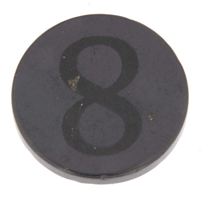 Schungit Handy Platte Infinty - Acht Symbol der Unendlichkeit - rund 30mm poliert - Schutzplatte