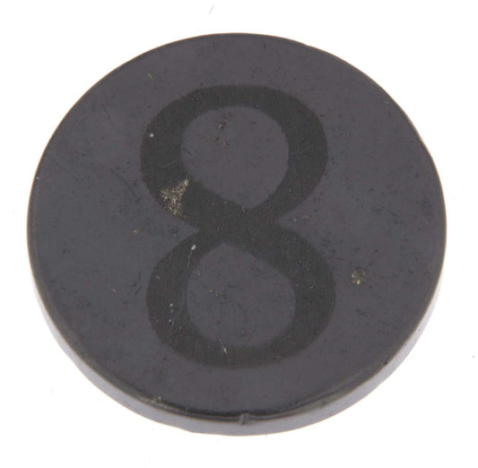 Schungit Handy Platte Infinty - Acht Symbol der Unendlichkeit - rund 30mm poliert - Schutzplatte