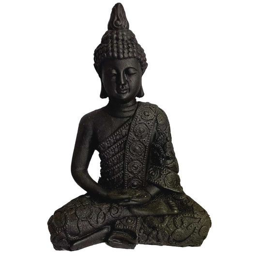 XL Schungit Buddha Figur - Gravur - Edelstein 23 cm #6781
