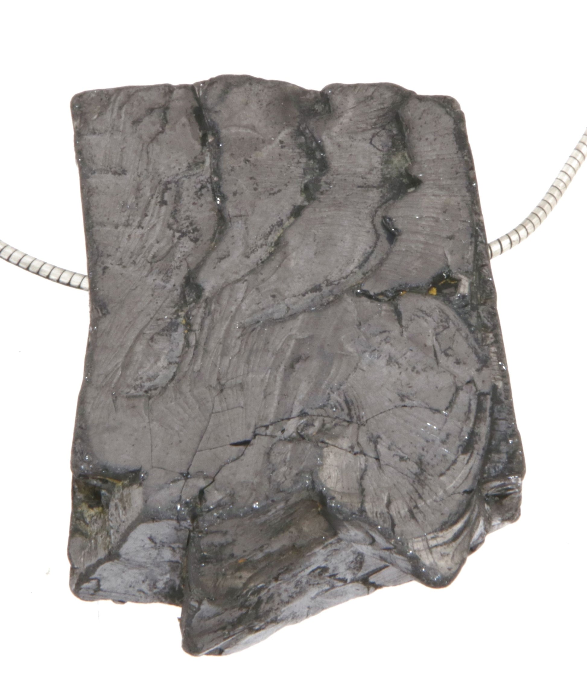 Edelschungit Trommelstein Schungit Edelstein Schmuck Ketten Anhänger - A Qualität #0455
