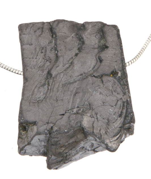Edelschungit Trommelstein Schungit Edelstein Schmuck Ketten Anhänger - A Qualität #0455