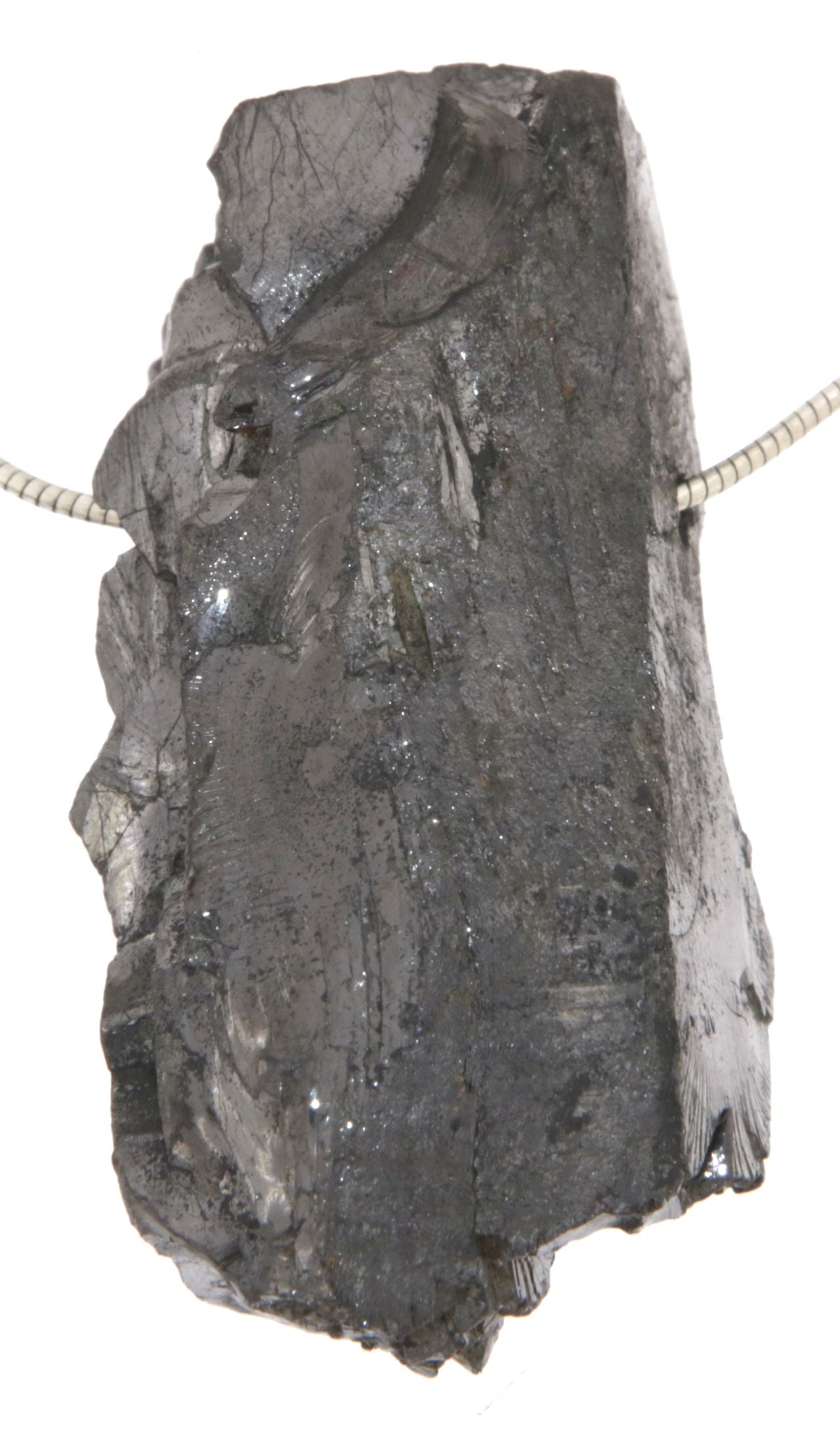 Edelschungit Trommelstein Edelstein Schmuck Ketten Anhänger - A Qualität #5452