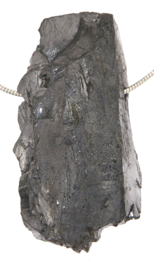 Edelschungit Trommelstein Edelstein Schmuck Ketten Anhänger - A Qualität #5452