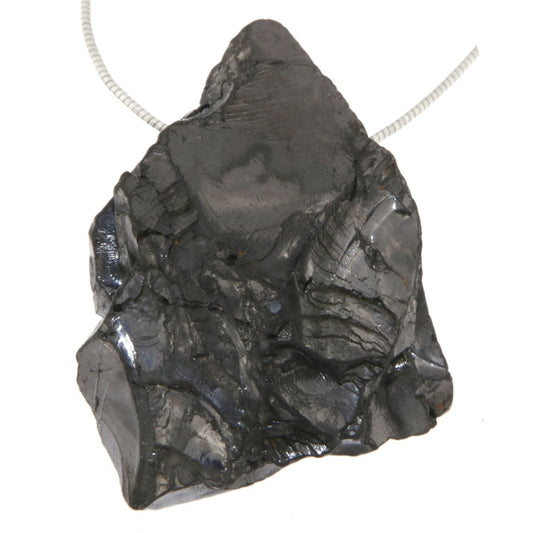 Xl Edelschungit Trommelstein Schmuck Ketten Anhänger - A Qualität #5153