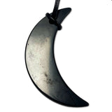 Schungit Anhänger - Mond- Edelstein - Schmuck A Qualität #6632