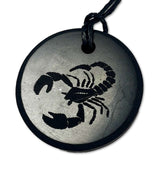 Schungit Sternzeichen Anhänger mit Gravur - Skorpion - Edelstein - A Qualität #6627 - seelensteinchen