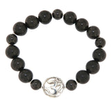 Shungit - Pulsera de plata de ley 925 - #5777