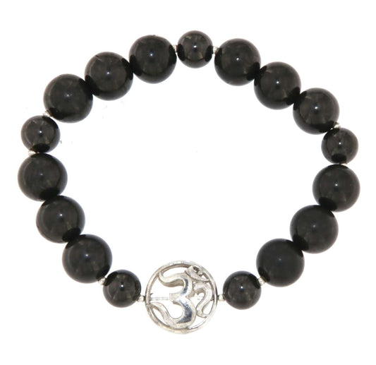 Schungit - Edelstein Schmuck Armband - 925er Silber - #5777