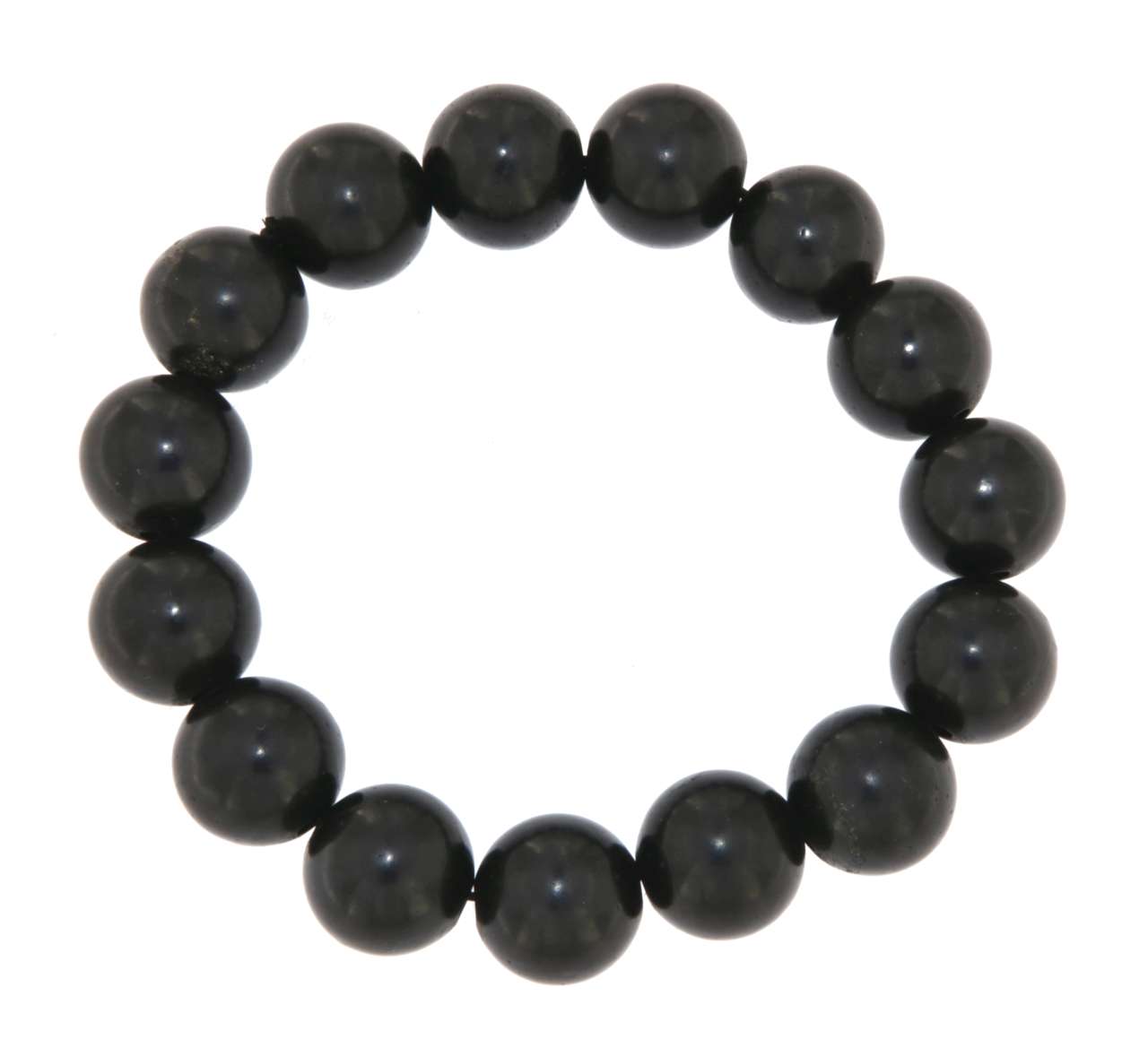 edles Kugel Schungit Edelstein Armband - Schmuck - #0449