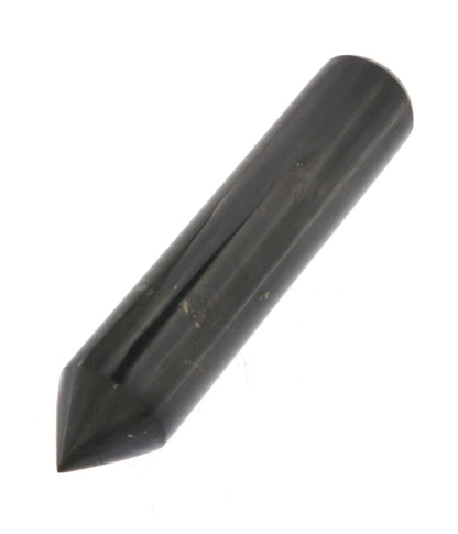 Schungit - Massagestift - Massagestab - Massagegriffel rund - poliert #2830