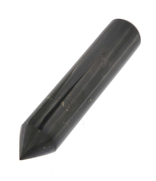 Schungit - Massagestift - Massagestab - Massagegriffel rund - poliert #2830