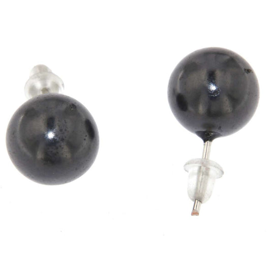 edle Ohrstecker aus Schungit - Edelstein - Ohrringe - A Qualität - 925er Silber #6428