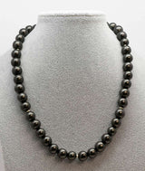 Edelstein Collier Schungit Schmuck Kette - Edelsteinkette - 925er Silber #5742