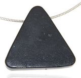 Colgante de alta calidad de shungit en forma de triángulo, joya de gema, para collar - Calidad A #4133