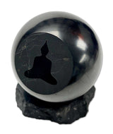Esfera de shungit 5cm - Buda - pulida - #6638