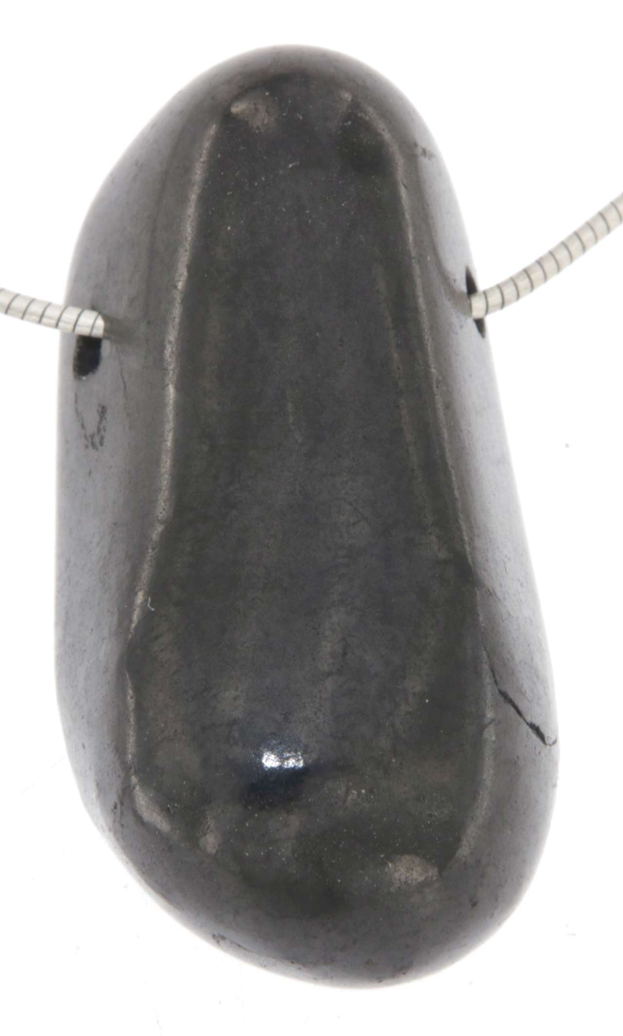 Schungit Trommelstein Edelstein Schmuck Anhänger - A Qualität #5116