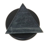 Shungite Disc & Talc Chlorite Triangle – Yin & Yang Harmonization (polished)