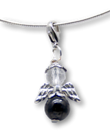 edler Schutzengel Schmuck Edelstein Ketten Anhänger - Schungit - Bergkristall Engel - Edelstein #2591