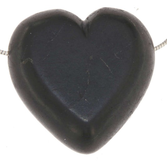 Schungit Herz Trommelstein Edelstein Schmuck Ketten Anhänger - A Qualität #7053