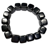 Schungit Würfel 10mm Edelstein Schmuck Armband #7316