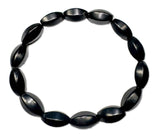 Schungit oval geschliffen Edelstein Schmuck Armband #7311