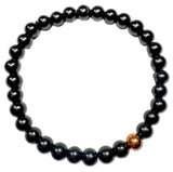 Schungit - Kupfer Kugel Edelstein Schmuck Armband #7312