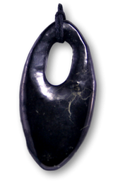 Elegant XL Shungite Navette Jewelry Necklace Pendant - A Quality