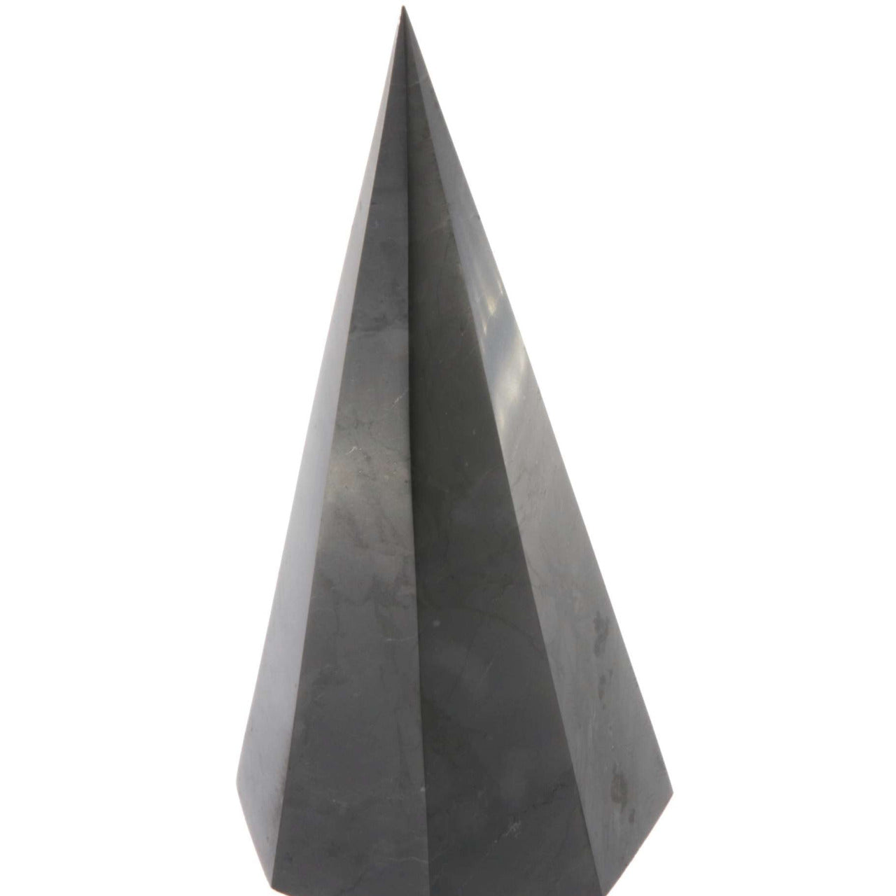 Schungit Pyramide octagonal 8cm hoch - poliert