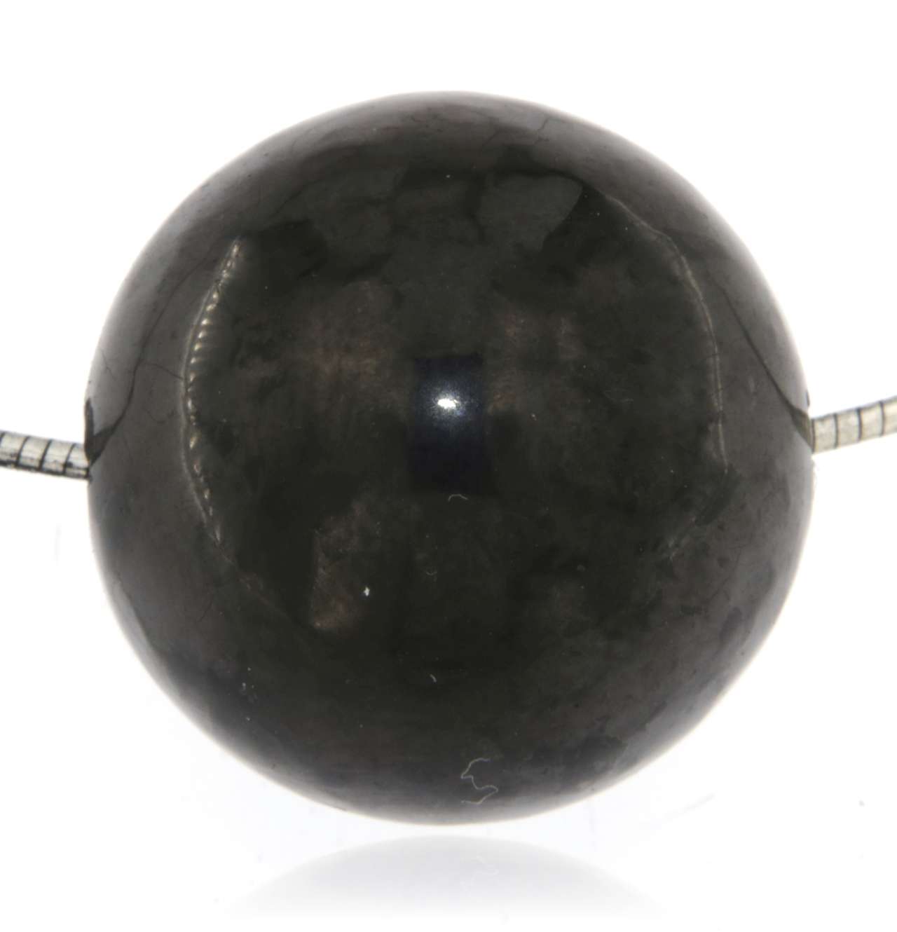 Schungit Kugel Anhänger 20mm - Trommelstein Anhänger - Edelstein A Qualität #5989