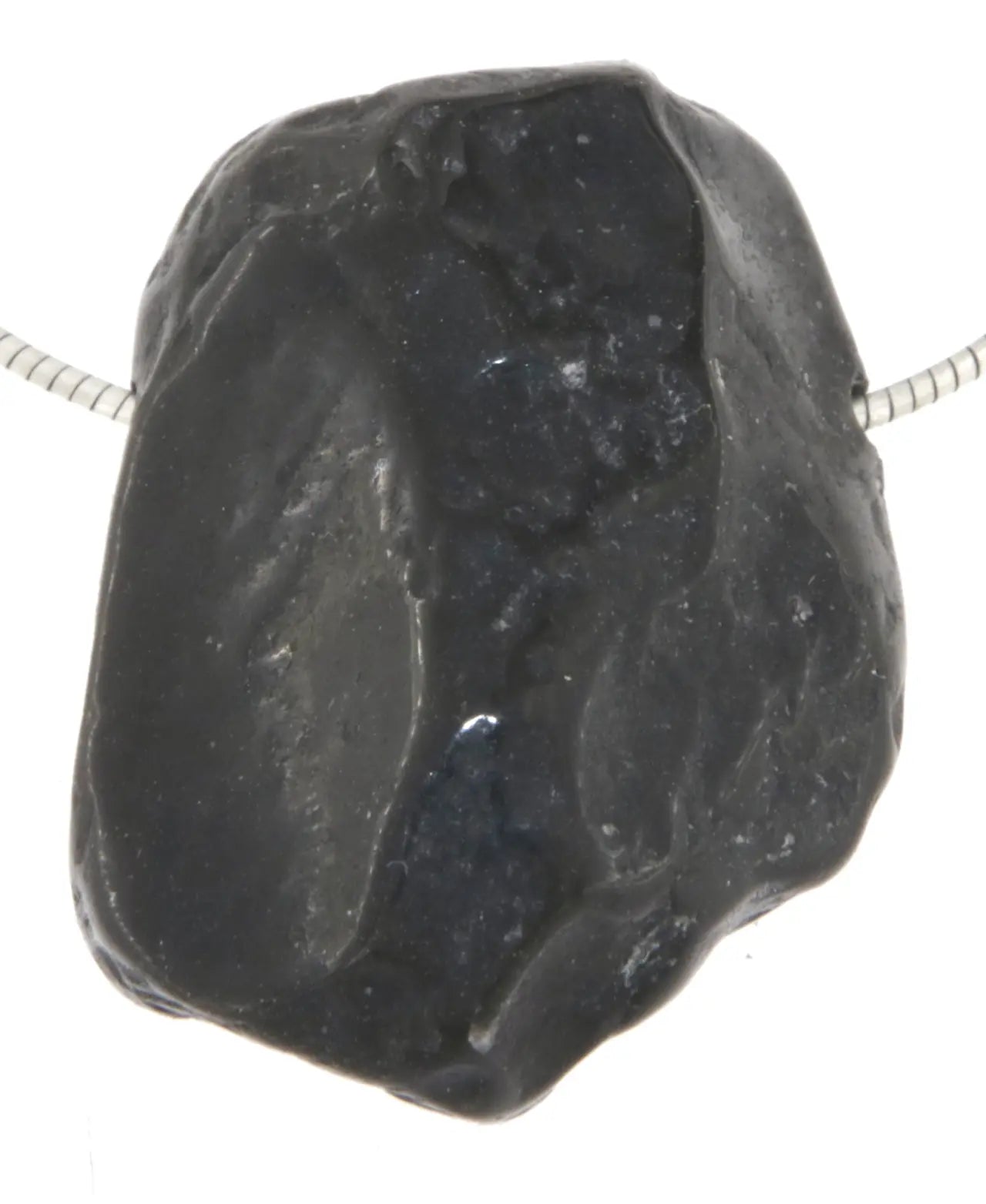 schwarzer Obsidian Rohstein Trommelstein Edelstein Schmuck Ketten Anhänger - AA Qualität #7345