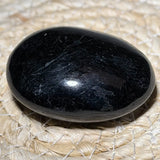 Black Tourmaline / Schorl Soapstone A Quality XL - Massage 7x5x2cm - Palm Stone