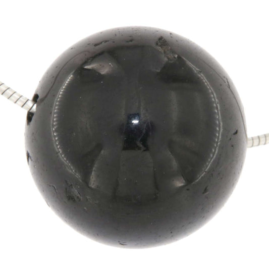 schwarzer- Turmalin - Schörl Kugel Anhänger 20mm - Trommelstein Schmuck Anhänger - Edelstein A Qualität #6767