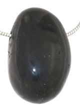 schwarzer Turmalin - Schörl Trommelstein Edelstein Schmuck Ketten Anhänger - A Qualität #6285