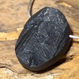 schwarzer Turmalin - Schörl -Trommelstein Edelstein Schmuck Anhänger - A Qualität #5814
