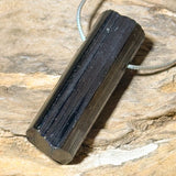 Turmalina negra / Chorlo piedra tamboreada - Cristal - Colgante de collar de joyería - Gema de calidad A #0209